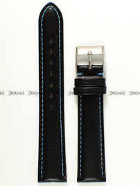 Skórzany pasek do zegarka Tekla PT24.18.1.5, 18 mm, Czarny