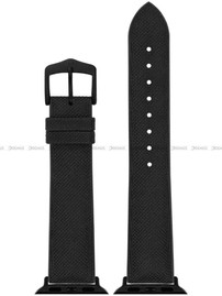 Pasek metariałowo-kauczukowy z adapterem do Apple Watch - Hirsch Arne 0925090050AD-5-22 - 22 mm - Zestaw