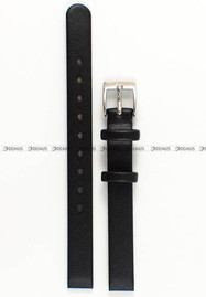 Skórzany pasek do zegarka Obaku V149LCIRB, 10 mm, Czarny
