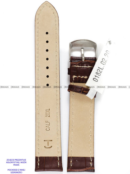 Skórzany pasek do zegarka Horido 0182L.02.22S, 22 mm, Brązowy