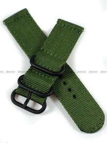 Nylonowy pasek do zegarka Nato PND2.24.3, 24 mm, Zielony
