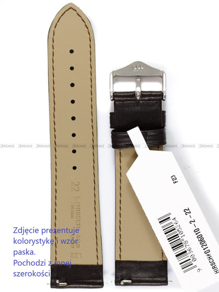 Pasek skórzany do zegarka - Hirsch Merino 01206010-2-20 - 20 mm