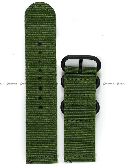 Nylonowy pasek do zegarka Nato PND2.24.3, 24 mm, Zielony