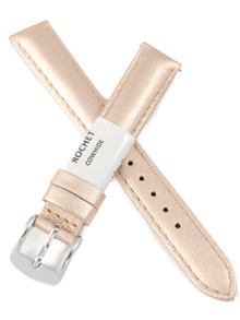 Pasek skórzany do zegarka - Rochet New York by Night 3411490XS - 14 mm - Różowy