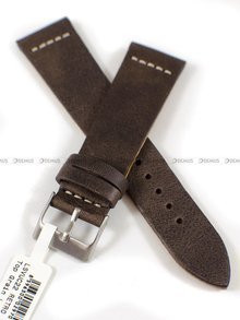 Skórzany pasek do zegarka LAVVU LSVUC22, 22 mm, Brązowy