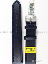 Skórzany pasek do zegarka Morellato A01U3151237062CR20, 20 mm, Niebieski