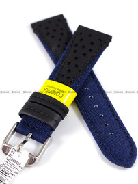 Skórzano-nylonowy pasek do zegarka Morellato A01X4747110061CR22, 22 mm, Czarny, Niebieski
