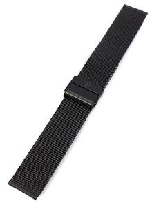 Bransoleta mesh do zegarka - Rochet Asti 2275181 - 20-22 mm - czarna