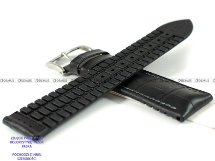 Skórzano-kauczukowy pasek do zegarka Hirsch 0925028050-2-24, 24 mm, Czarny