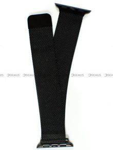 Siateczkowa (mesh), zapinana na magnes bransoleta do zegarka Demus Bra4, 20 mm, Przy kopercie: 38 mm, Czarna