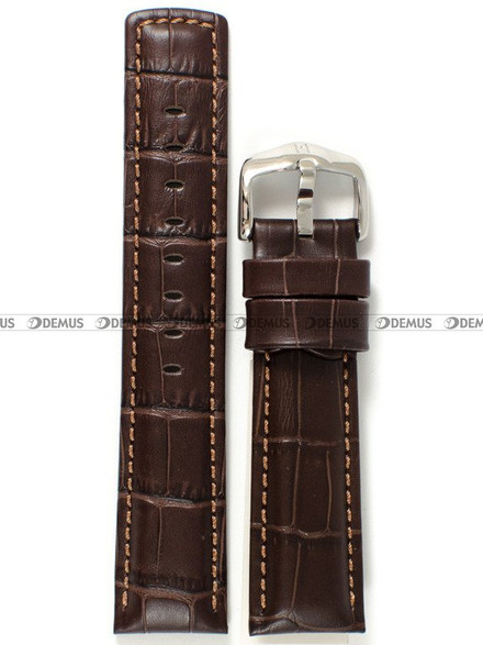 Skórzany pasek do zegarka Hirsch 02528010-2-22, 22 mm, Brązowy