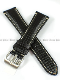 Skórzany pasek do zegarka Horido 0167.01.22S, 22 mm, Czarny