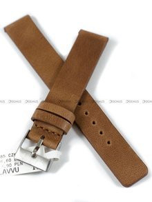 Skórzany pasek do zegarka LAVVU LSCUE16, 16 mm, Brązowy