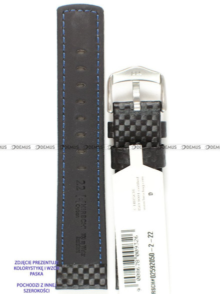 Skórzany pasek do zegarka Hirsch 02592050-2-24, 24 mm, Czarny