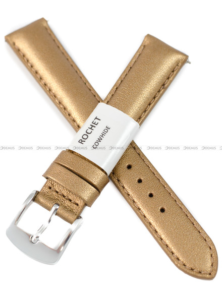 Pasek skórzany do zegarka - Rochet New York by Night 3411693XS - 16 mm - Brązowy