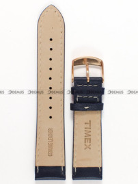 Skórzany pasek do zegarka Timex PW2P72700, 22 mm, Niebieski