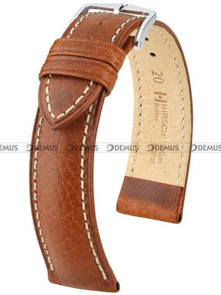 Skórzany pasek do zegarka Hirsch 01302070-2-24, 24 mm, Brązowy