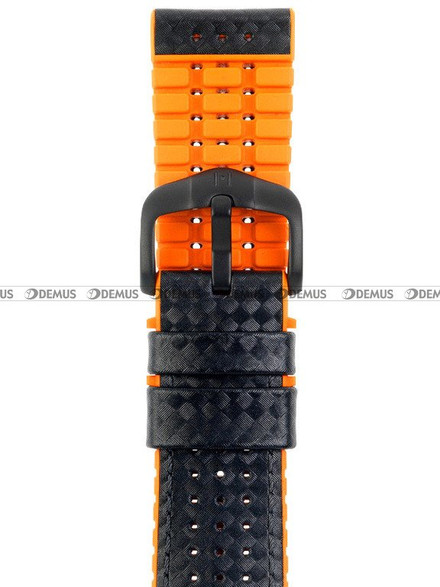 Skórzano-kauczukowy pasek do zegarka Hirsch 0917692050-5-20, 20 mm, Czarny