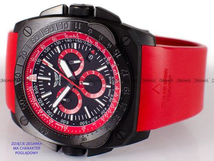 Pasek do zegarka z tworzywa Aviator Aviator-MIG-29-SMT-M.2.30-czerwony-mato, 30 mm, Czerwony