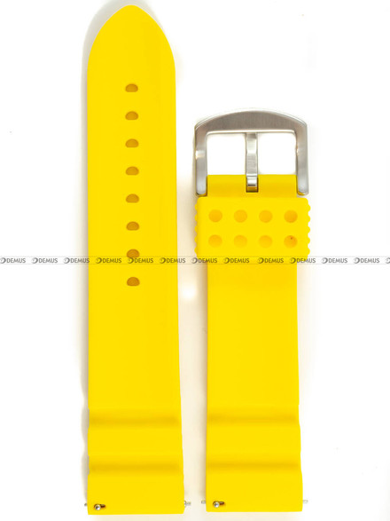 Żółty pasek silikonowy do zegarka Vostok Europe Expedition VS57-595A735 - 24 mm