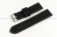 Pasek do zegarka z tworzywa Chermond PG1.24MM.1.7, 24 mm, Czarny
