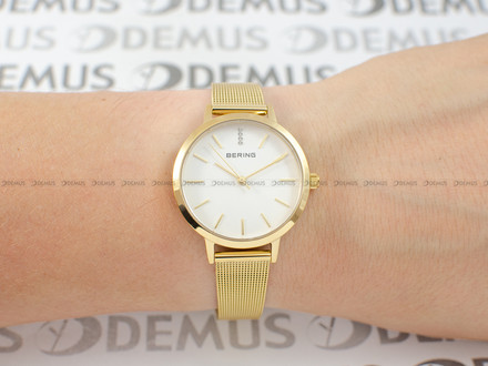 Bering Classic 13434-334-GWP Zegarek Damski - Naszyjnik wysadzany kryształkami w zestawie