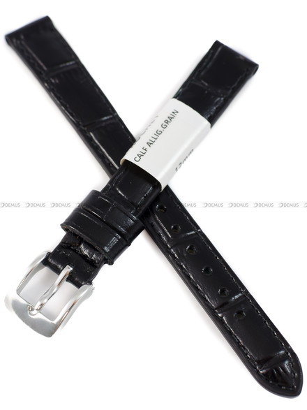 Pasek skórzany do zegarka - Rochet Yaounde 5190301 - 12 mm - Czarny