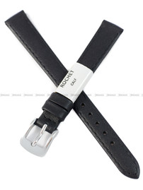 Pasek skórzany do zegarka - Rochet Leeds 6130301 - 12 mm - Czarny