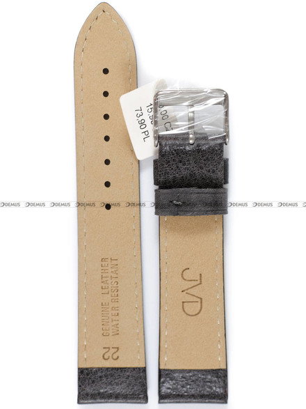 Pasek skórzany wodoodporny do zegarka - JVD R41514/22XL - 22 mm - XL