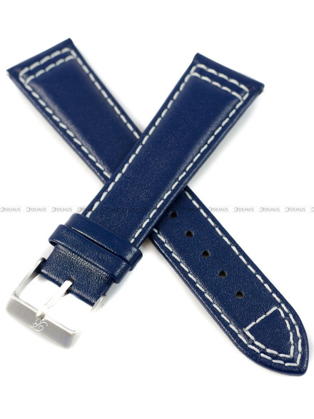 Pasek skórzany do zegarka Balticus Flying Seal - Latająca Foka BALFSHBLU - 22 mm