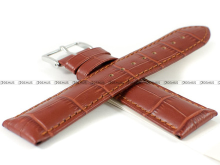 Skórzany pasek do zegarka Hirsch 01028070-2-22, 22 mm, Brązowy