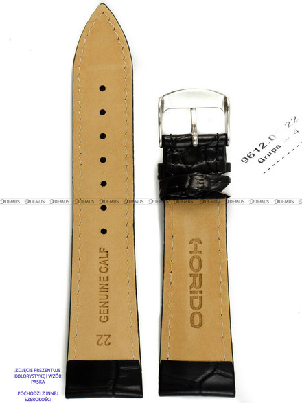 Pasek skórzany do zegarka - Horido 9612.01.24S - 24 mm