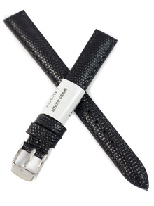 Pasek skórzany do zegarka - Rochet Opaline 5381201ST - 12 mm - Czarny