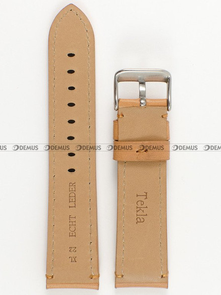Skórzany pasek do zegarka Tekla PT18.22.3, 22 mm, Brązowy