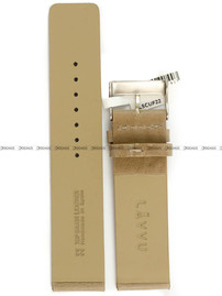 Skórzany pasek do zegarka LAVVU LSCUF22, 22 mm, Beżowy