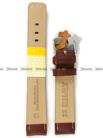 Skórzany pasek do zegarka Diloy CP367.18.9, 18 mm, Brązowy