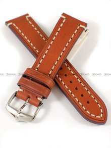 Skórzany pasek do zegarka Hirsch 10900270-2-22, 22 mm, Brązowy
