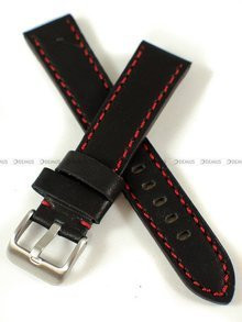 Skórzany pasek do zegarka Pacific W48.20.1.4, 20 mm, Czarny