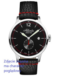 Pasek do zegarka skórzany Atlantic - PA ATL SKORA BRAZ GLADKI-M 20S2 - 20 mm