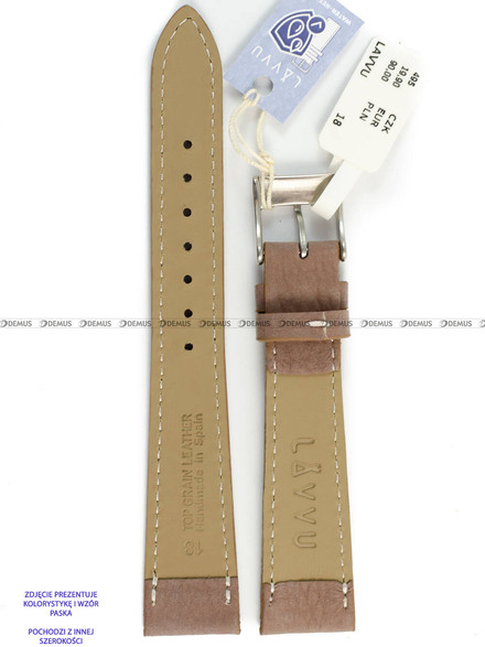 Pasek skórzany do zegarka - LAVVU LSAAC22 - 22 mm