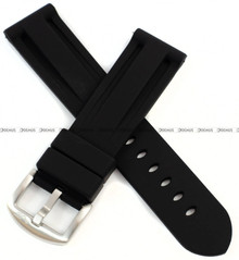 Czarny pasek silikonowy do zegarka Vostok Europe Expedition YN55-597A729 - 24 mm