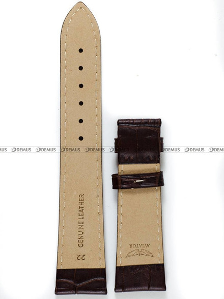 Skórzany pasek do zegarka Aviator Aviator V.3.32, 22 mm, Brązowy