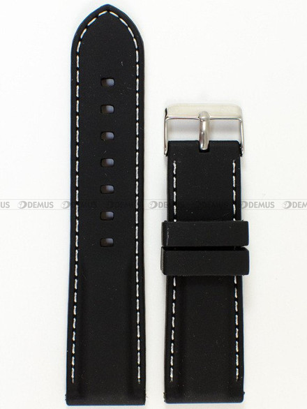 Pasek do zegarka z tworzywa Chermond PG1.24MM.1.7, 24 mm, Czarny