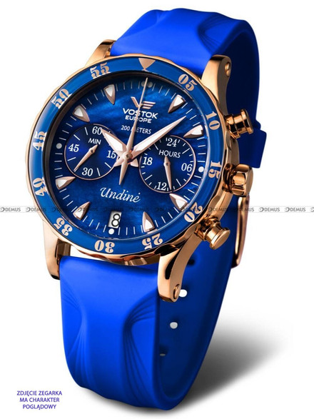 Pasek silikonowy do zegarka Vostok Europe Undine VK64-515B670 - 20 mm