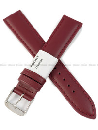 Pasek skórzany do zegarka - Rochet Miami 5411807ST - 18 mm - Bordowy