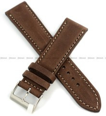 Skórzany pasek do zegarka LAVVU LSRUC22, 22 mm, Brązowy