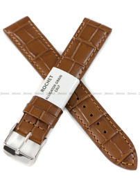 Pasek skórzany do zegarka - Rochet Charleston 5491804ST - 18 mm - Brązowy