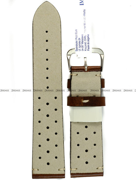 Pasek do zegarka skórzany - Morellato Brahms A01X5807B71041ST22 - 22 mm