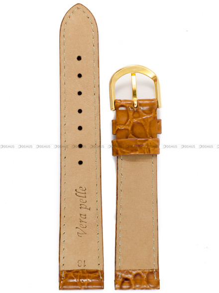 Pasek skórzany do zegarka - Demus PSD4.18.3-G - 18 mm