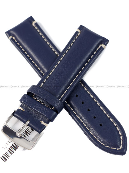 Skórzany pasek do zegarka Horido 0079.05.24S, 24 mm, Niebieski